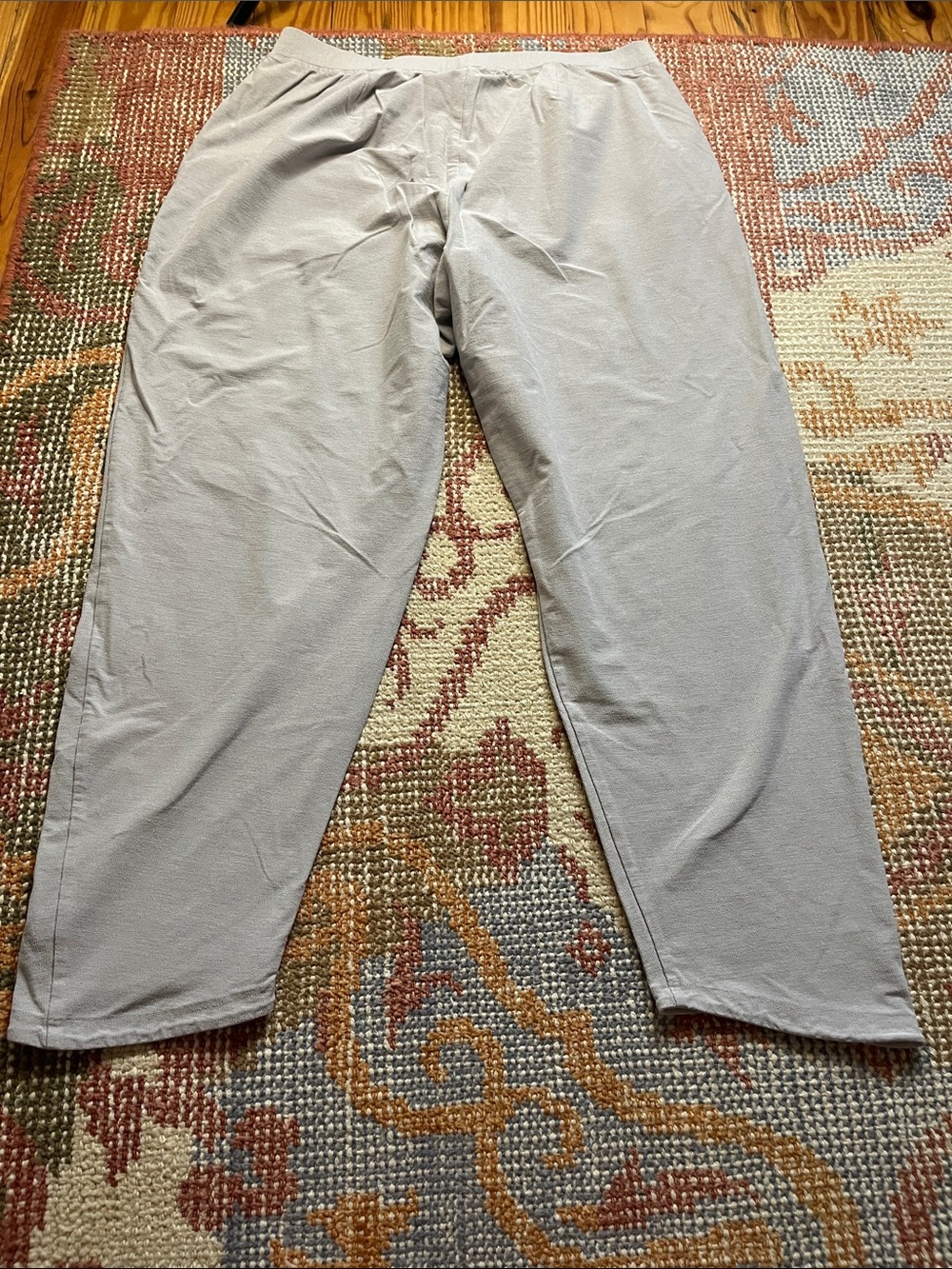 Eileen Fisher Slouchy Ankle Pants Zinc Gray Medium Elastic Waist EUC - Picture 9 of 9